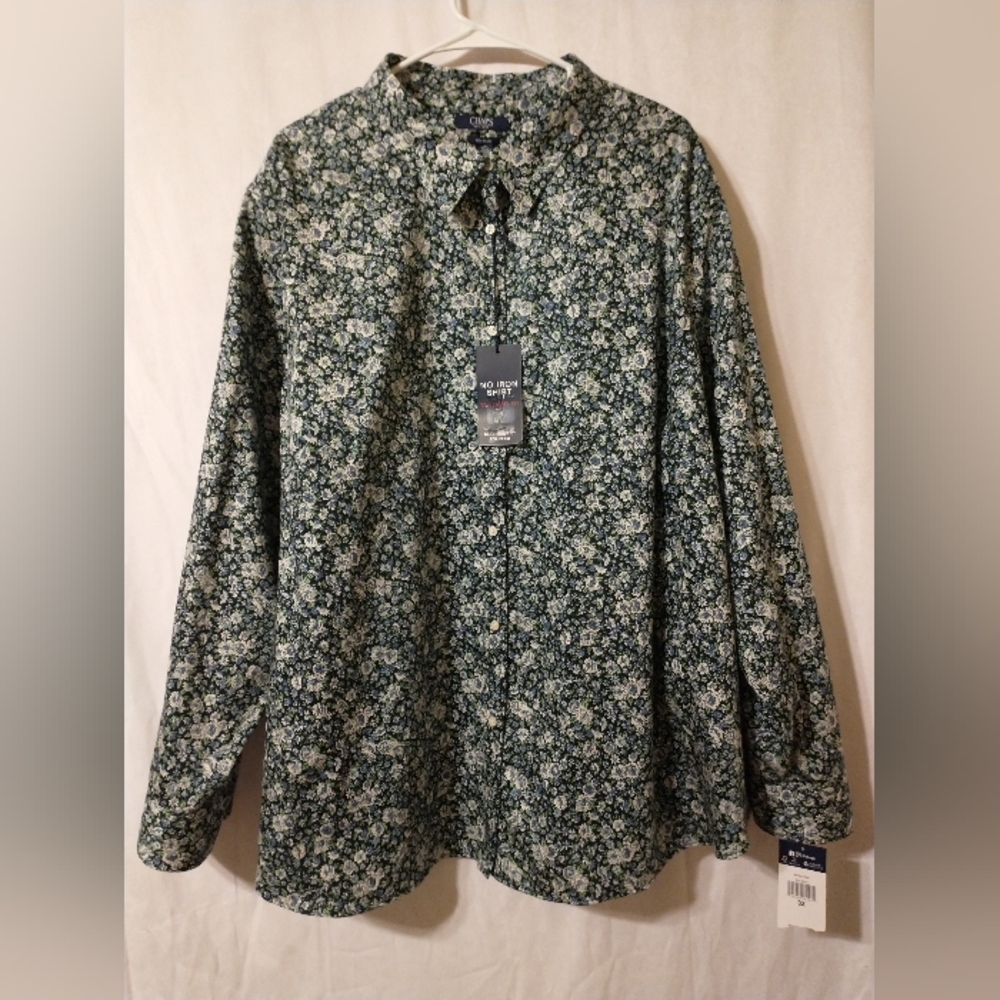 Chaps Floral Button down Shirt